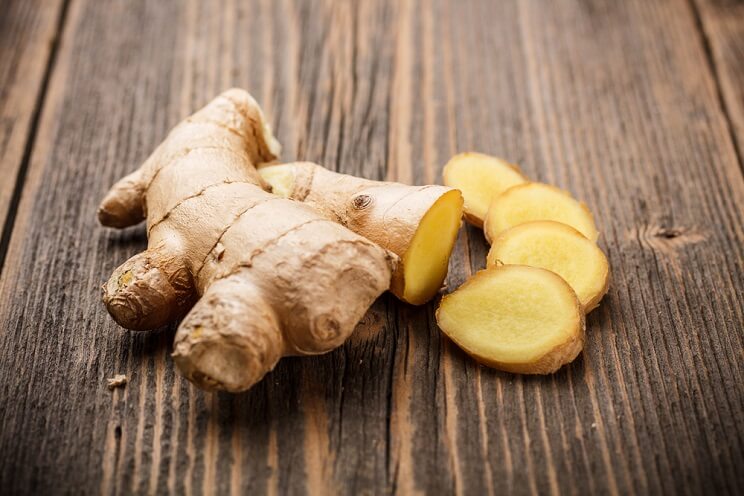 slices of ginger