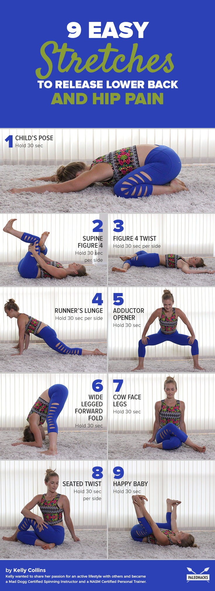 9 Easy Stretches To Release Lower Back And Hip Pain Paleohacks Blog