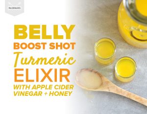 Antioxidant-rich turmeric combines with the probiotic benefits of raw apple cider vinegar for a quick shot that washes away parasites and fights digestive ailments.