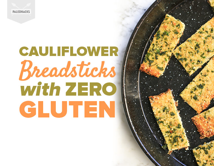 Crispy, garlicky cauliflower breadsticks made with zero gluten