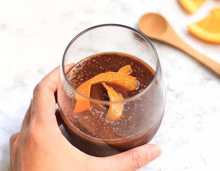 This refreshing dark chocolate orange chia pudding is the perfect way to start your day.