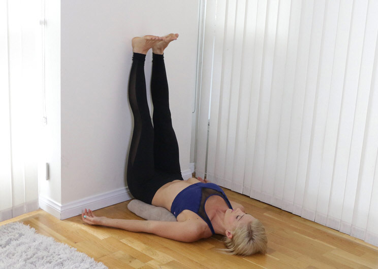 Legs Up the Wall with Back Support