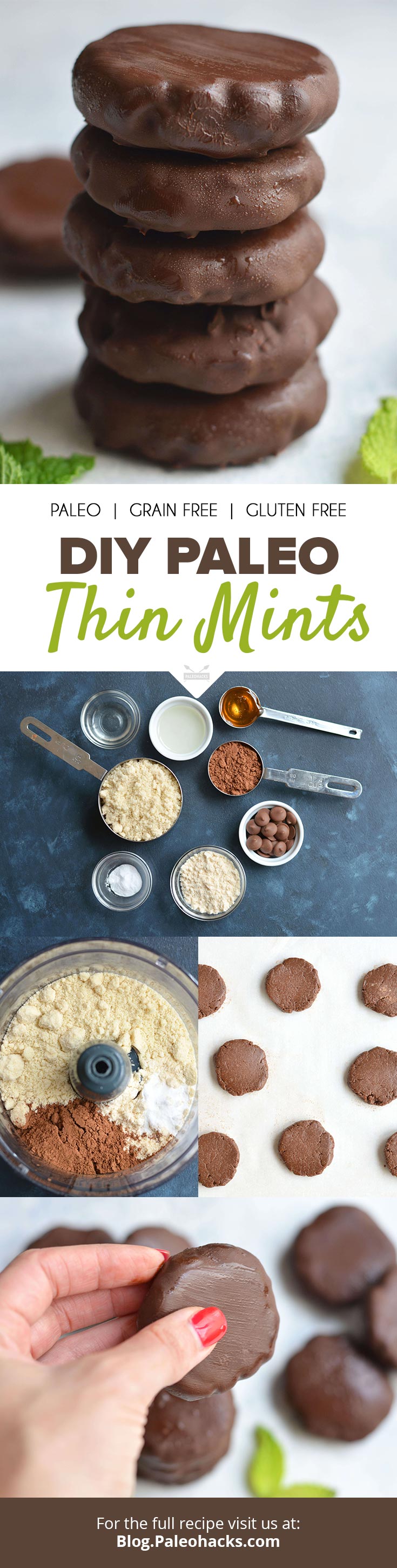 These crunchy, mint chocolate cookies made with a combination of almond and coconut flour, sweetened with honey and coated with dark chocolate.