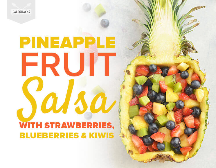 Pineapple Fruit Salsa with Strawberries, Blueberries & Kiwis 4