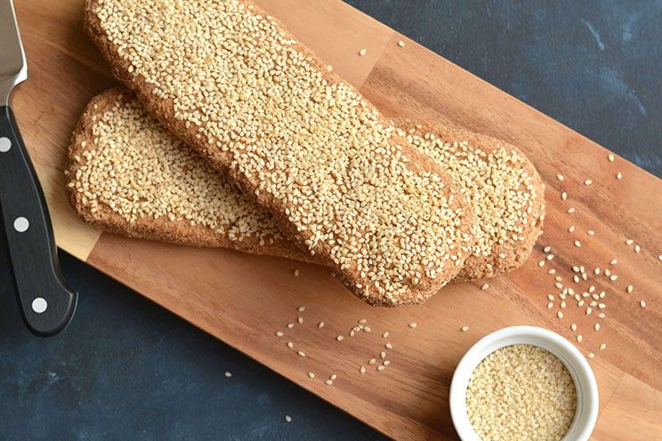 This grain-free and gluten-free Paleo Sesame Seed Bread is perfect for creating sandwiches, slathering on jam or topping with avocado!