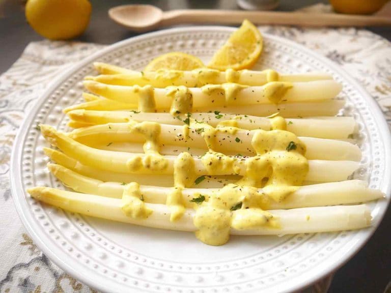 White Asparagus With A Provençal Lemon Mustard Mayo