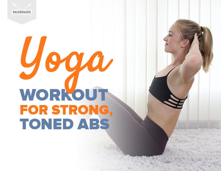yoga workout for strong abs title card