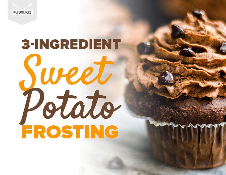 Slather this whipped sweet potato chocolate frosting on cupcakes, brownies or cakes! This decadent chocolate frosting has a healthy hidden ingredient.