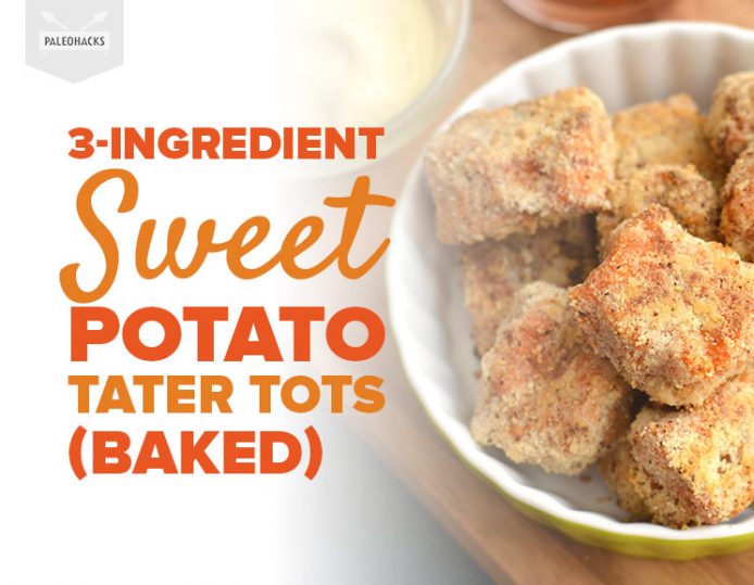 3Ingredient Sweet Potato Tater Tots (Baked) Gluten Free, Egg Free