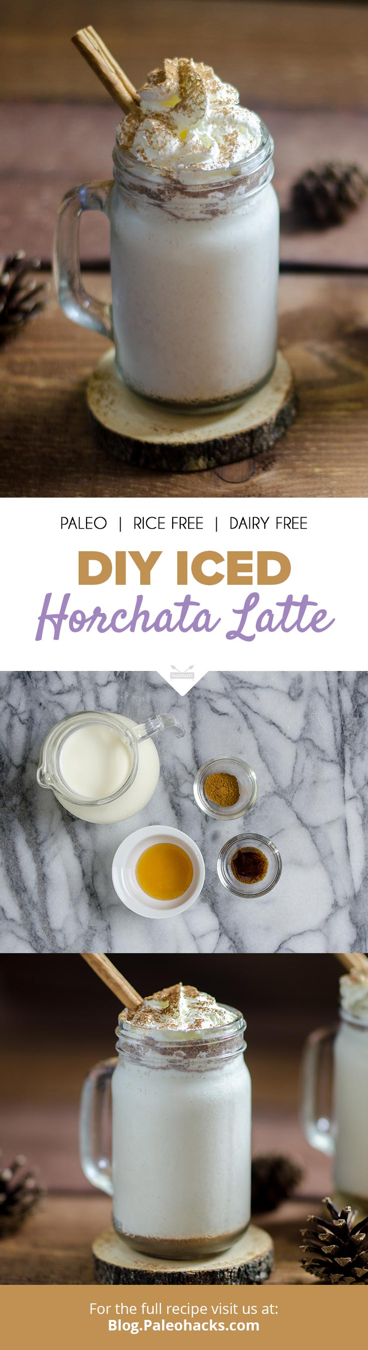 Sip on the cozy flavors of cinnamon and vanilla with homemade horchata latte. This coffee twist on horchata is easy, fuss-free and ready in under 5 minutes.