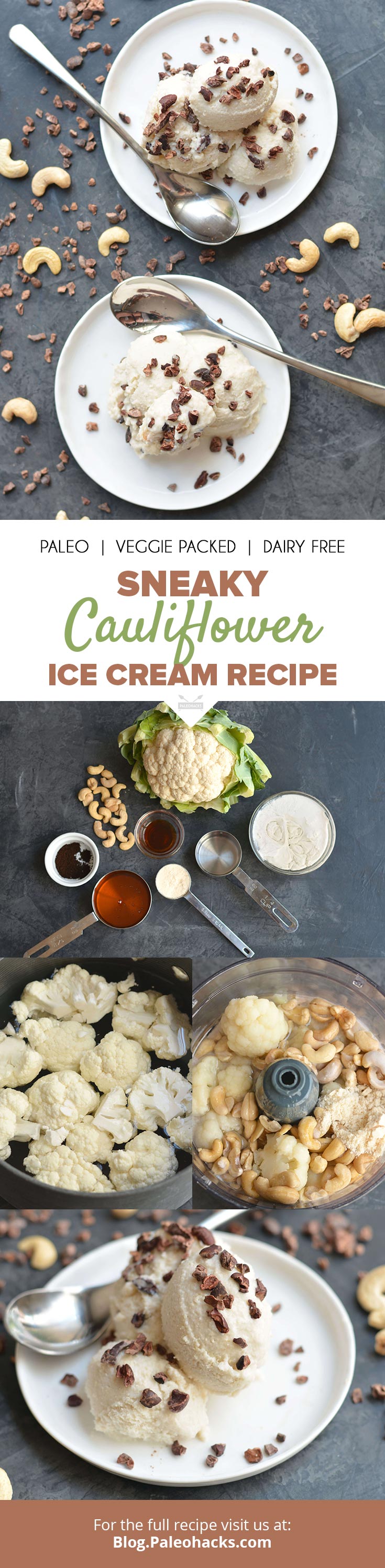 You won’t believe how delicious and easy this homemade ice cream recipe is! This sneaky cauliflower ice cream only takes 10 minutes of prep time.