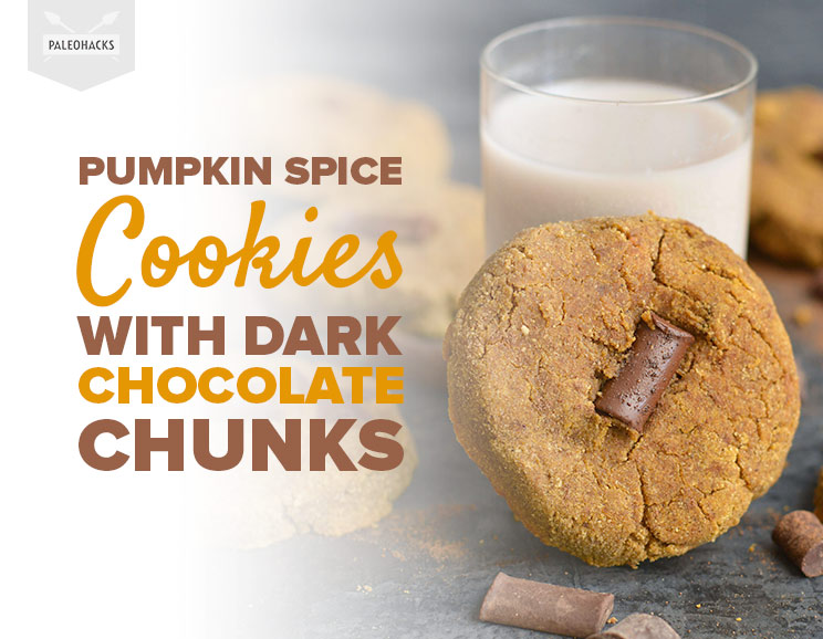 Pumpkin Spice Cookies with Dark Chocolate Chunks