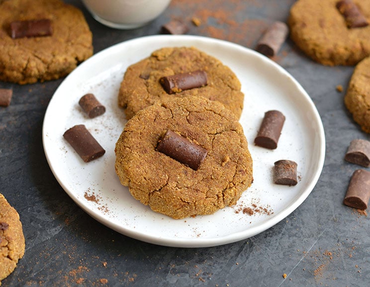 Pumpkin Spice Cookies with Dark Chocolate Chunks