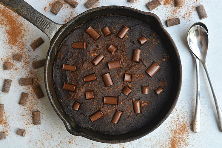 Pumpkin Spice Skillet Brownie for Two
