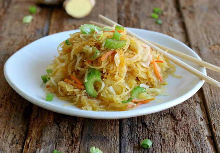 Spaghetti Squash Chow Mein Recipe