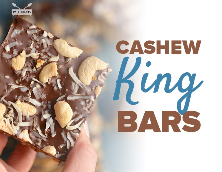 When it comes to nuts, cashews are king - and these chocolate-covered cashew bars prove it! Cashews are loaded with healthy protein and magnesium.