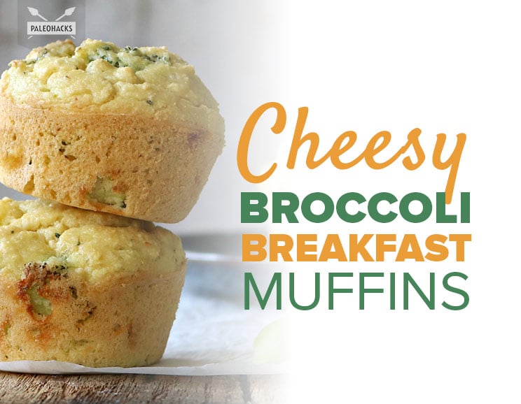 These warm, grain-free treats taste like broccoli cheddar soup in a muffin! Munch on these broccoli cheddar muffins for breakfast or with a cozy bowl of soup.