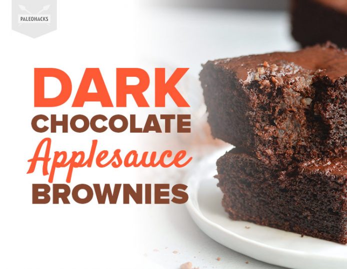 Dark Chocolate Applesauce Brownies Paleo, Gluten Free, Nut Free