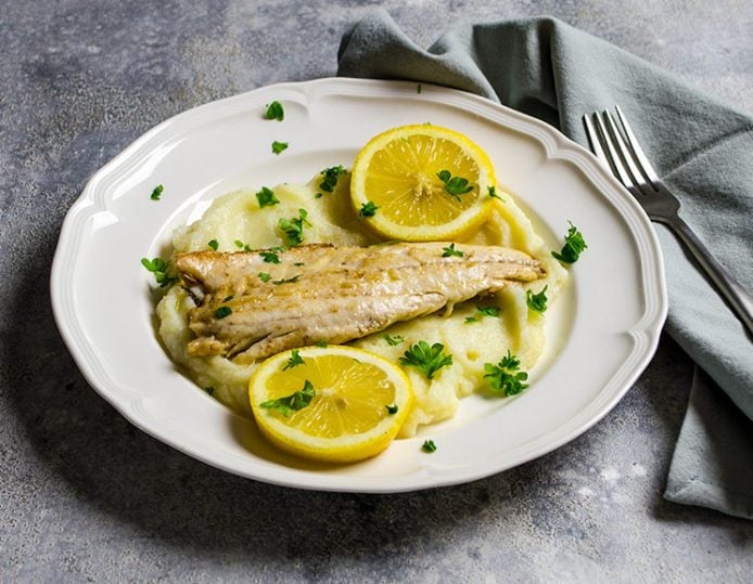 Easy Sea Bass Recipe With Lemon Garlic Butter Paleo One Pan   Easy Sea Bass Recipe With Lemon Garlic Butter744 694x539 