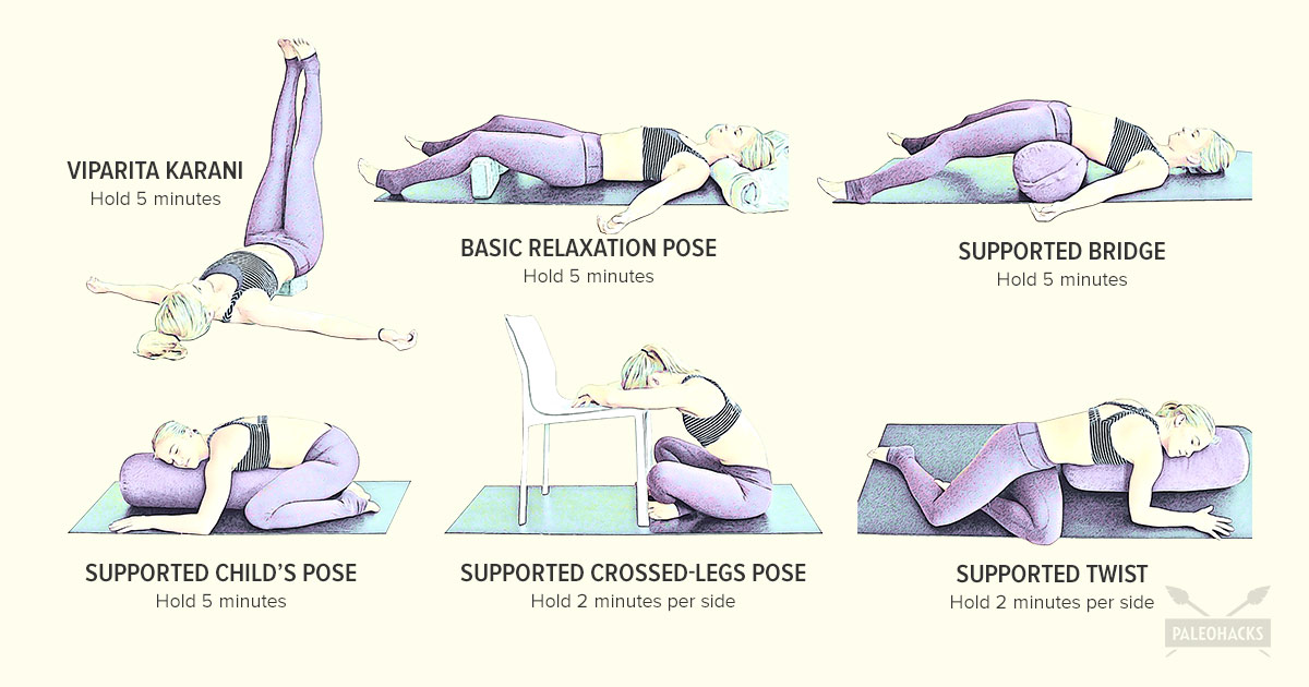 6 restorative yoga poses for adrenal fatigue paleohacks blog