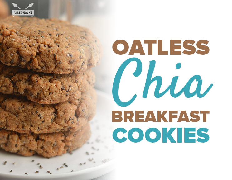 These 5-ingredient chia cookies are loaded with all kinds of goodies to fuel your morning. The cookies are naturally sweetened with dates, which are high in fiber.