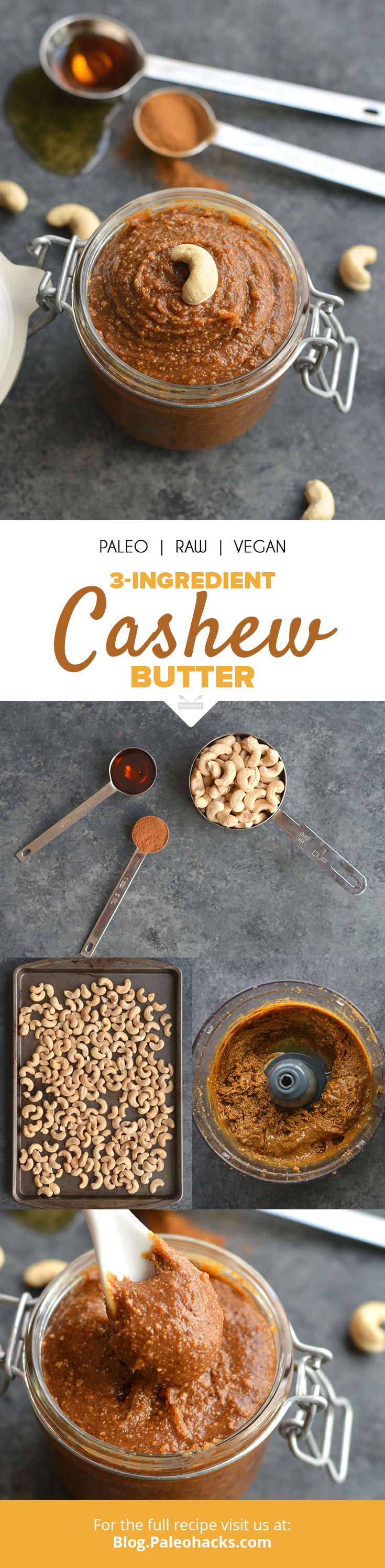 Skip the preservatives (and the price!) of a store-bought jar of cashew butter and whip up this 3-ingredient homemade recipe instead.