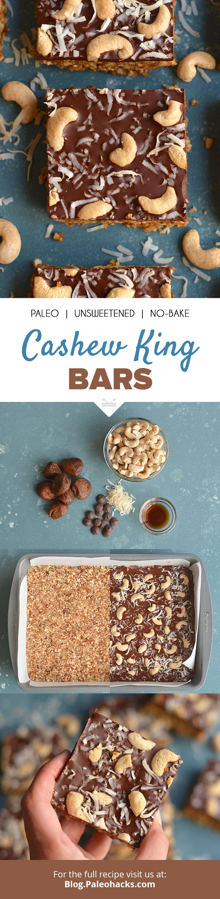 When it comes to nuts, cashews are king - and these chocolate-covered cashew bars prove it! Cashews are loaded with healthy protein and magnesium.