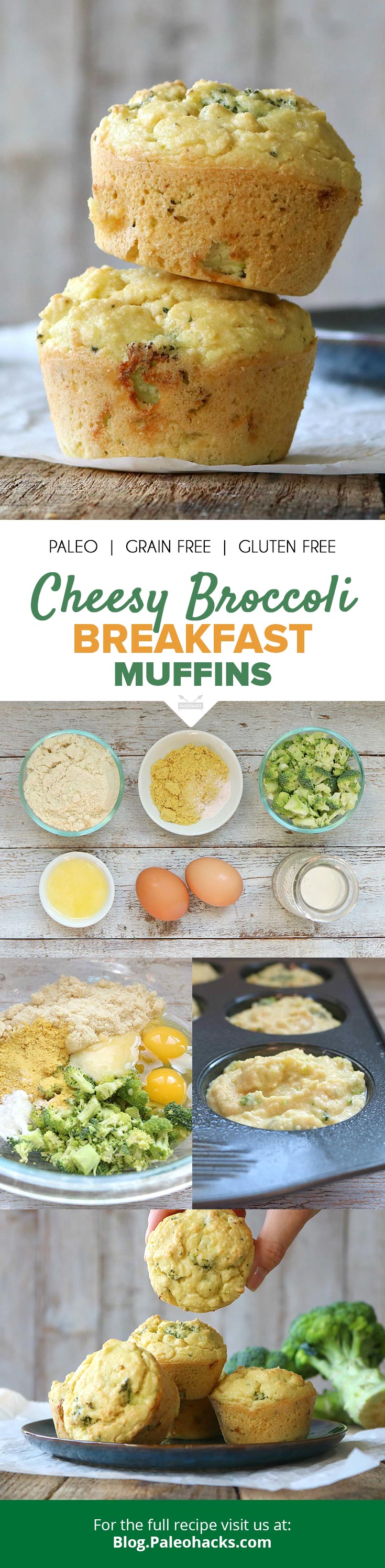 These warm, grain-free treats taste like broccoli cheddar soup in a muffin! Munch on these broccoli cheddar muffins for breakfast or with a cozy bowl of soup.