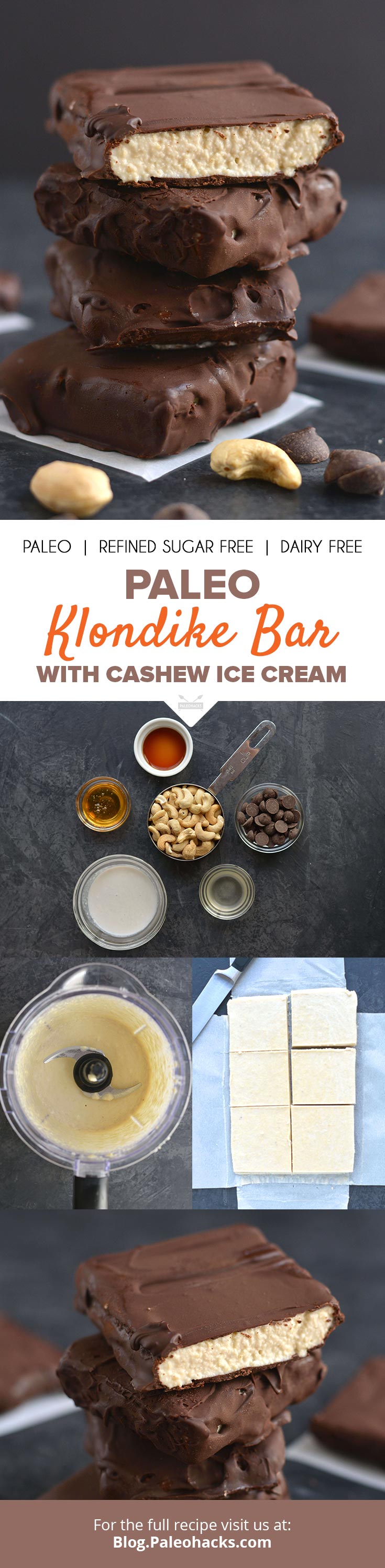 What would you do-ooo-ooo for a Klondike Bar? Coconut ice cream is covered in a chocolate shell for a healthy knock off of your favorite dessert.