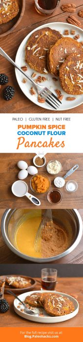 Pumpkin Spice Coconut Flour Pancakes Recipe | Gluten Free, Nut Free