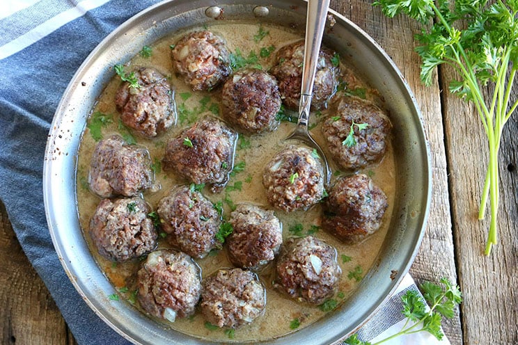 The Best Swedish Meatballs Smothered in a Creamy, Dairy-Free Sauce