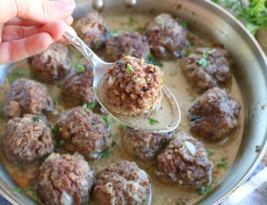 The Best Swedish Meatballs Smothered in a Creamy, Dairy-Free Sauce