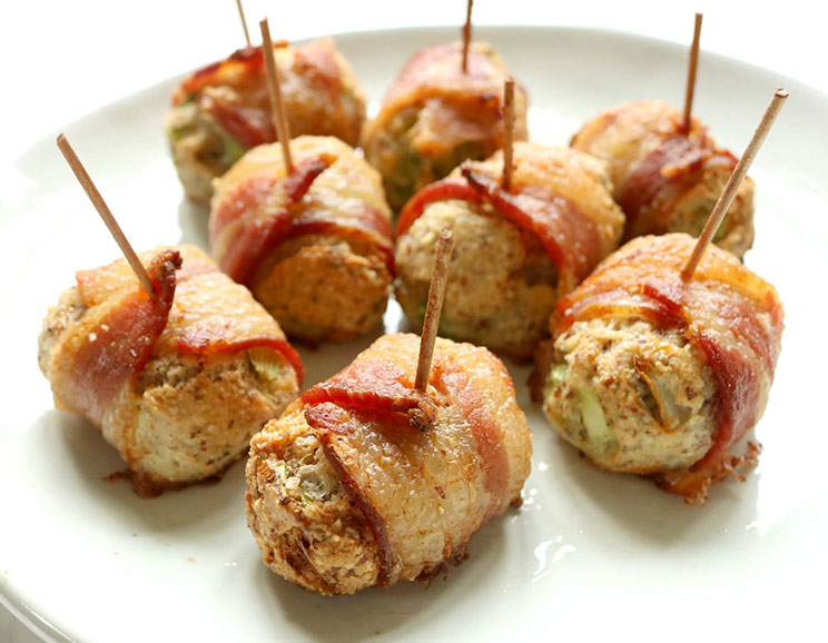 Bacon-Wrapped Stuffing Bites