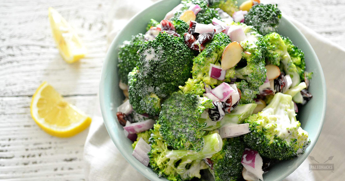 Hearty Cranberry Honey Broccoli Salad | Paleo, Grain-Free, Vegetarian