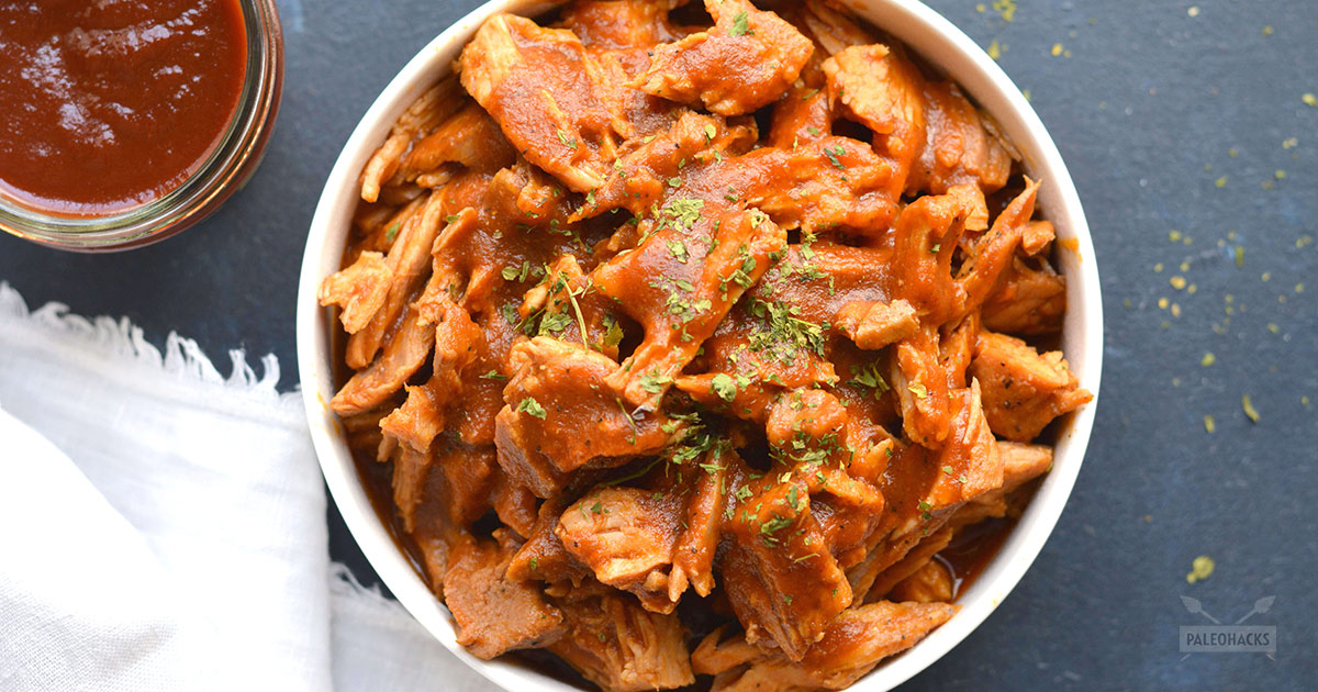 Slow Cooker Pumpkin BBQ Pulled Pork Paleo, Gluten Free, Slow Cooked