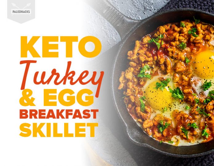Keto Turkey & Egg Breakfast Skillet Recipe Paleo, Protein Rich, One Pan