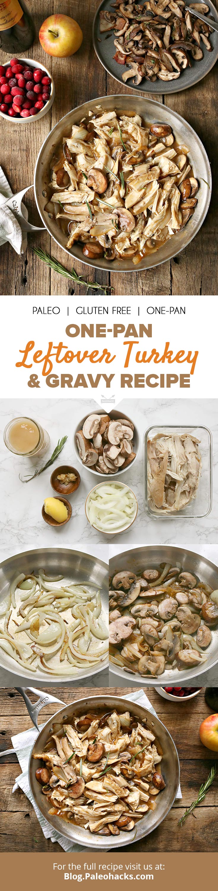 If you’re looking for a light way to use up those hefty Thanksgiving leftovers, shred up the turkey and try this recipe full of veggies smothered in gravy.