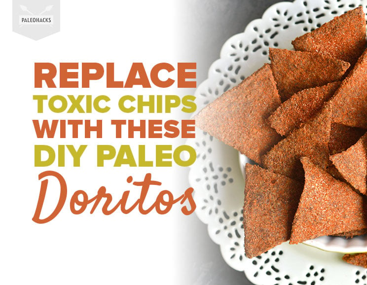 Munch on these cheesy, oven-baked Paleo “Doritos” by the handful. Most Paleo chips are made from veggies, but these Dorito-inspired chips are entirely different.