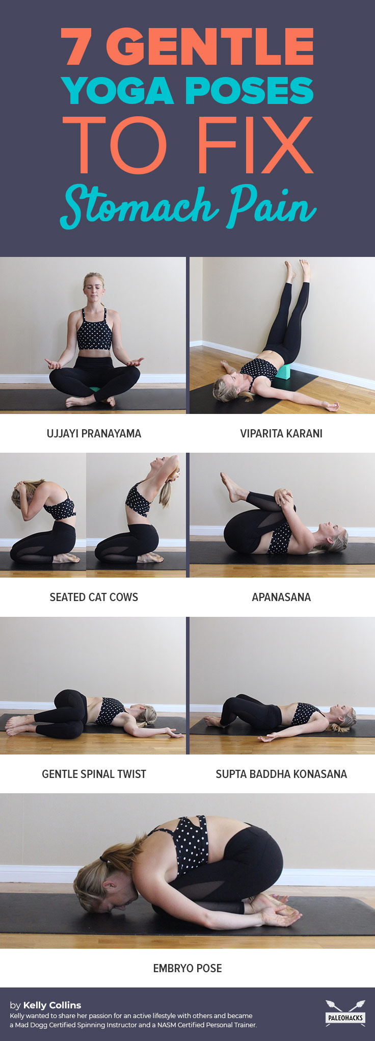Use this gentle yoga routine for an upset stomach to increase vagal tone and peristalsis, bringing you back to a state of comfort.