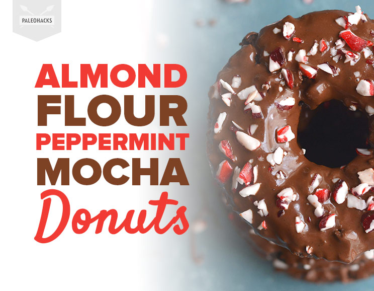 These decadent (and easy to make) Paleo Peppermint Mocha Donuts covered in dark chocolate glaze will steal your baking heart.