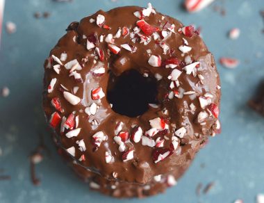 These decadent (and easy to make) Paleo Peppermint Mocha Donuts covered in dark chocolate glaze will steal your baking heart.