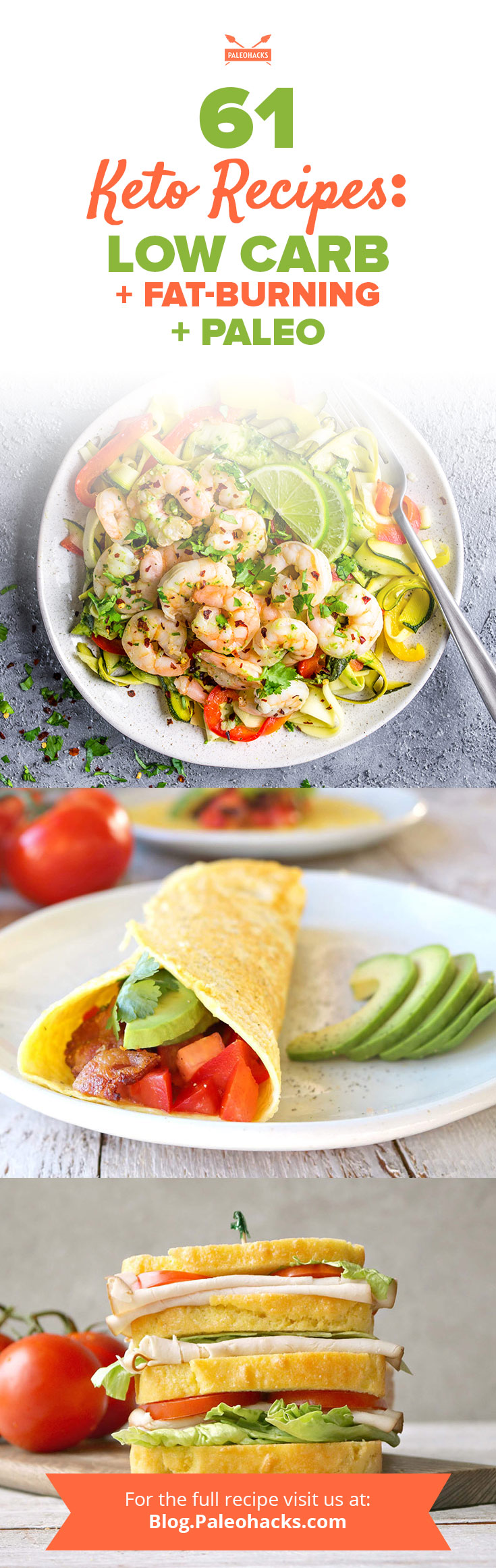 Worried about getting bored on a Paleo-keto diet? These 61 keto recipes will have you burning fat from breakfast to dessert, and even snacktime too.
