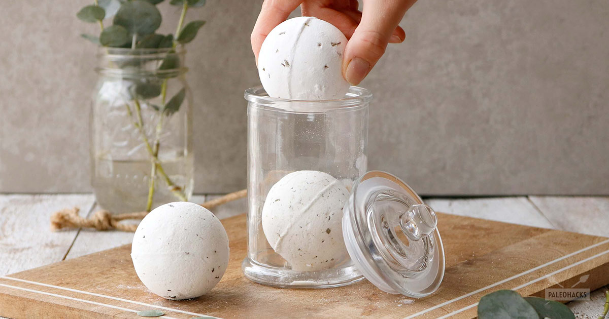 DIY Peppermint Bath Bombs for Colds, Sinus Relief + Achy Muscles