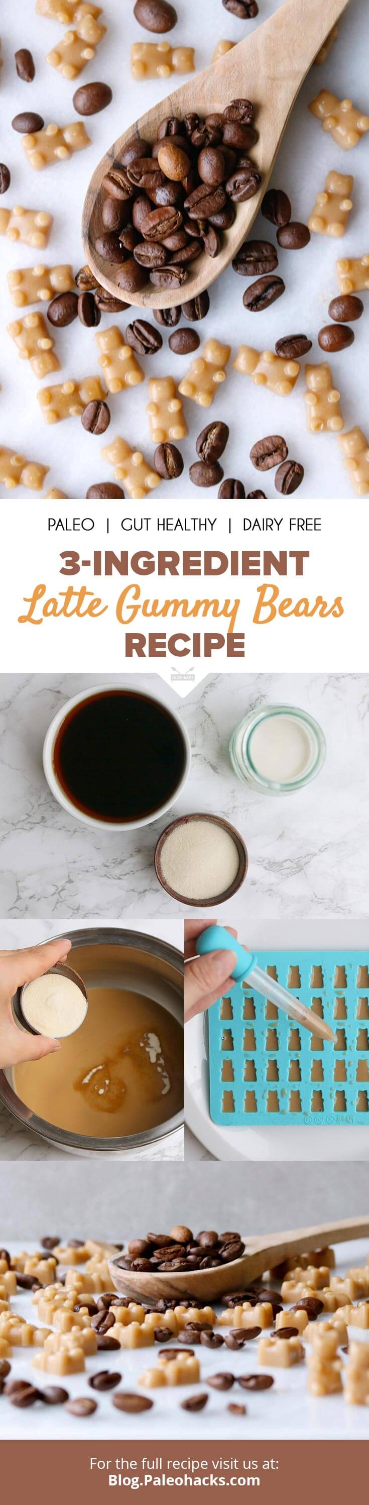 All you need to make these gut-friendly gummy bears is grass-fed gelatin, your favorite espresso, and coconut milk.