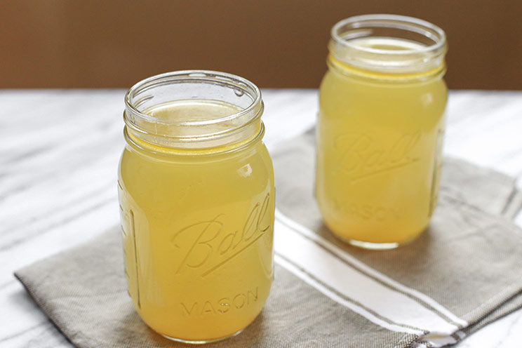 Drink this lemon ginger bone broth to stay healthy all winter long. Healthy and comforting, chicken broth boasts a generous amount of natural gelatin.
