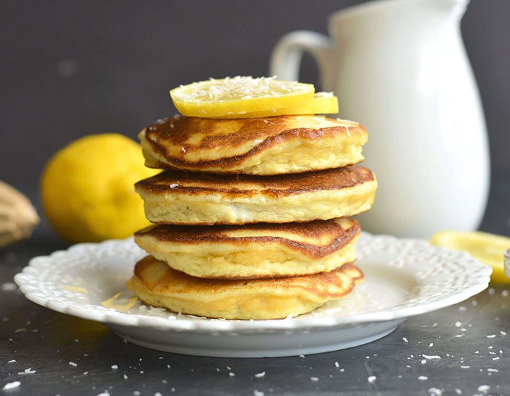 Honey Lemon Coconut Paleo Pancakes