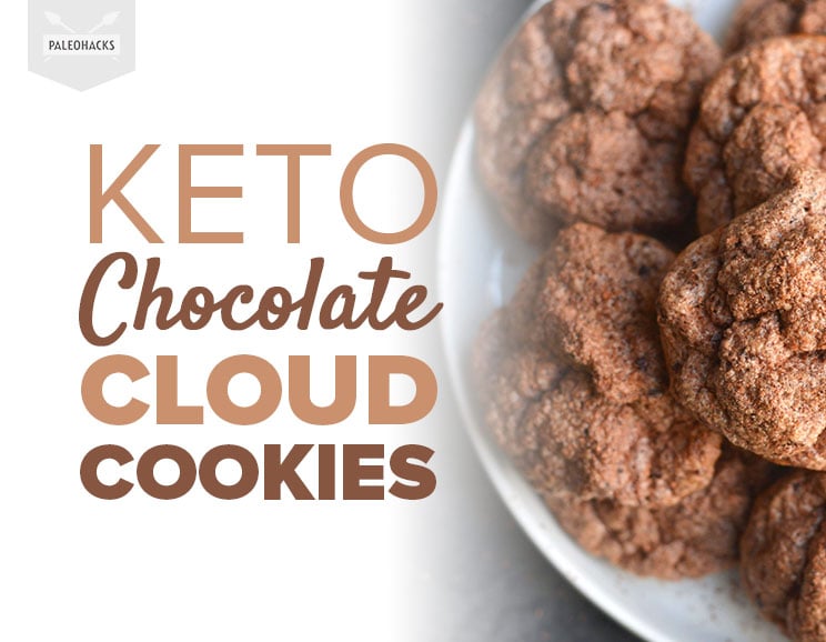 These keto chocolate cloud cookies are made with meringue for an ultra-fluffy texture and with zero sugar.