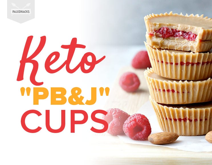 Filled with real raspberries and creamy almond butter, these keto PB&J cups are a healthy, guilt-free treat.