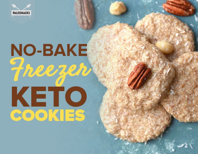 NoBake Freezer Keto Cookies Paleo, High Fat, Low Carb