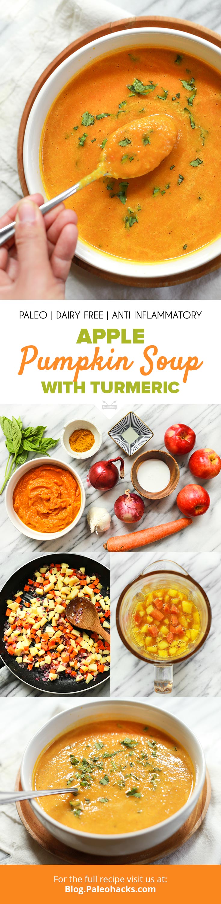 Blend up this sweet and savory apple pumpkin soup to warm you up from the inside out.